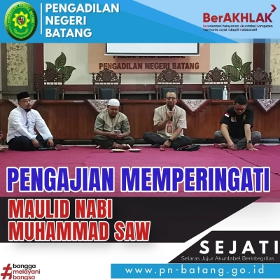 Pengajian peringatan Maulid Nabi Muhamad SAW